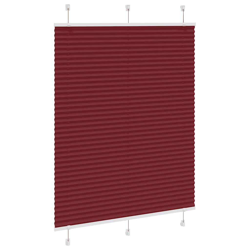 vidaXL Πλισέ περσίδα Μπορντό κόκκινο 105x150 cm Πλάτος υφάσματος