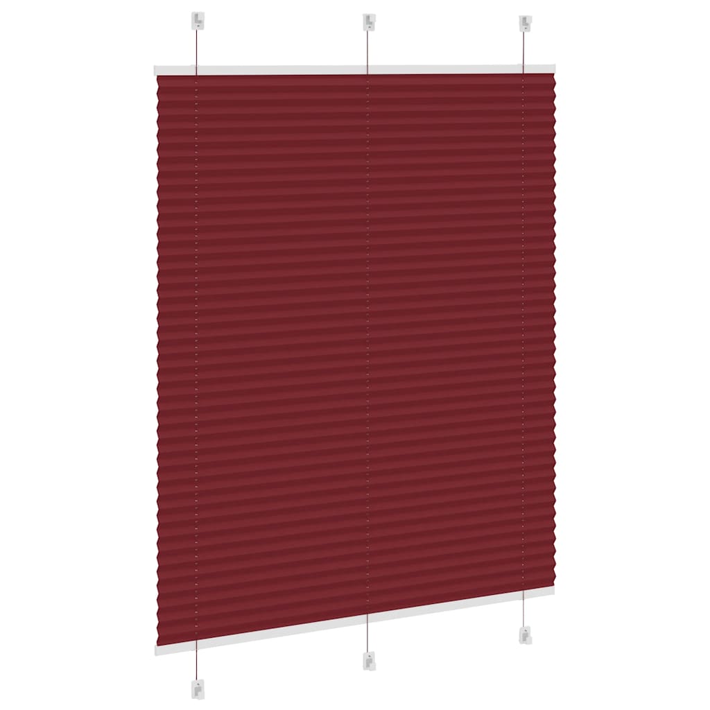 vidaXL Πλισέ περσίδα Μπορντό κόκκινο 105x150 cm Πλάτος υφάσματος