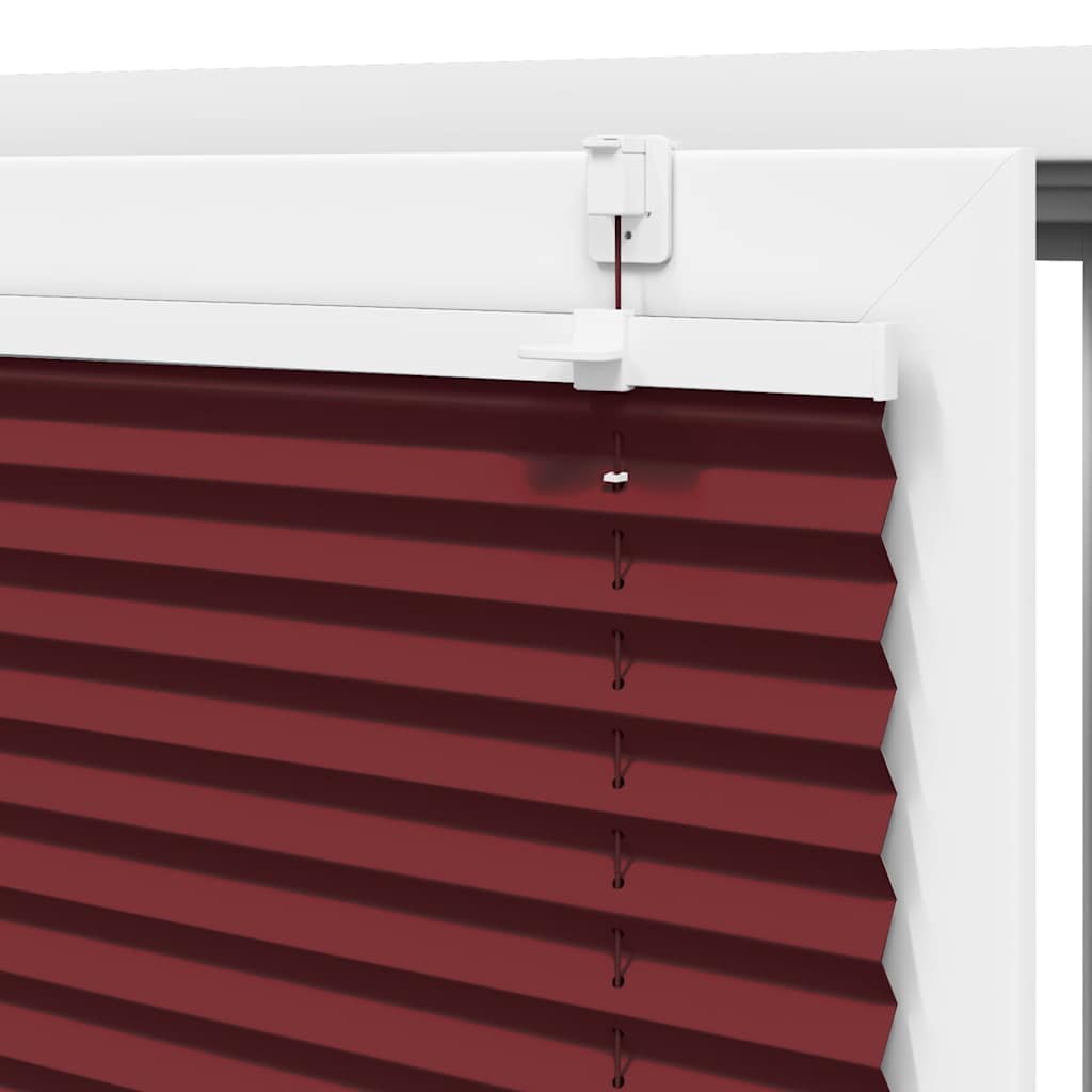 vidaXL Πλισέ περσίδα Μπορντό κόκκινο 115x150 cm Πλάτος υφάσματος