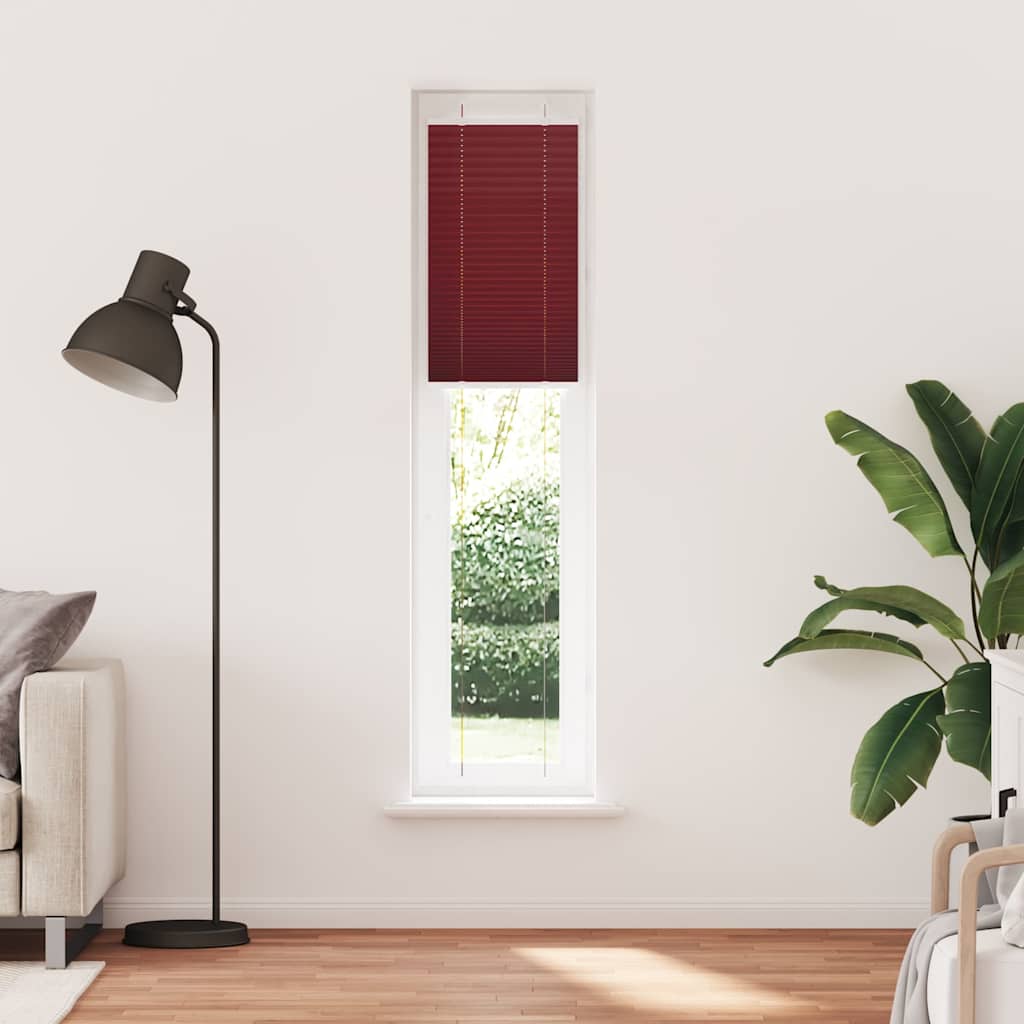 vidaXL Πλισέ Στόρι Μπορντό Κόκκινο 40x200 εκ. Πλάτος Υφάσματος 39,4 εκ. Πολυεστέρας
