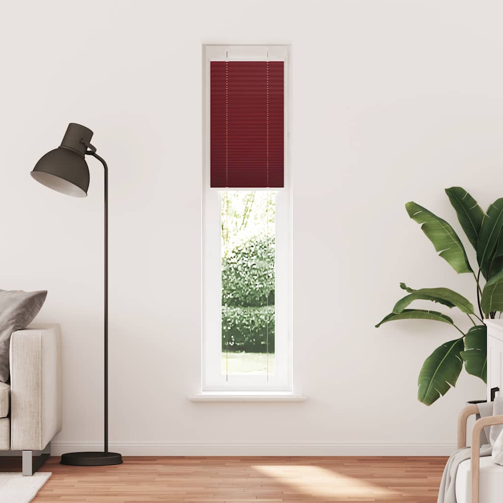 vidaXL Πλισέ Στόρι Μπορντό Κόκκινο 45x200 εκ. Πλάτος Υφάσματος 44,4 εκ. Πολυεστέρας