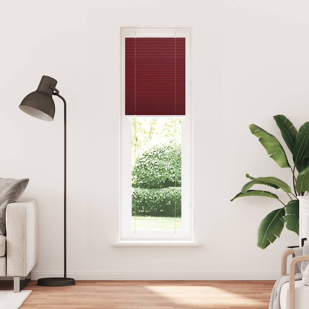 vidaXL Πλισέ Στόρι Μπορντό Κόκκινο 55x200 εκ. Πλάτος Υφάσματος 54,4 εκ. Πολυεστέρας