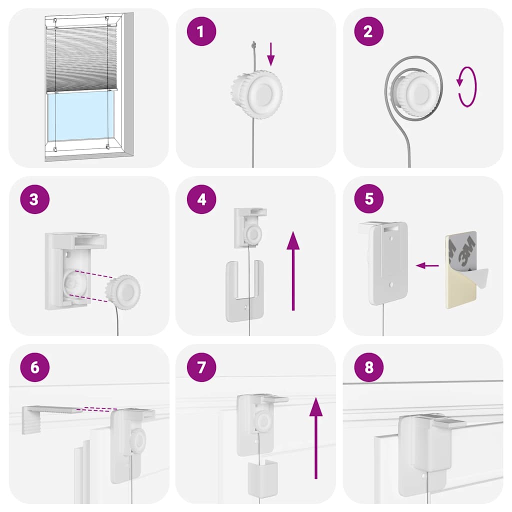 vidaXL Πλισέ περσίδα Κρέμα 40x100 cm Πλάτος υφάσματος 39,4 cm