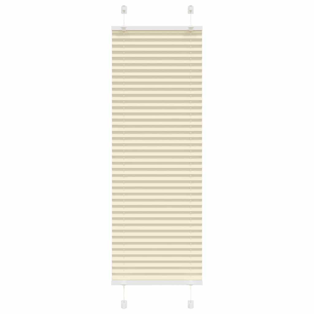 vidaXL Πλισέ περσίδα Κρέμα 45x100 cm Πλάτος υφάσματος 44,4 cm