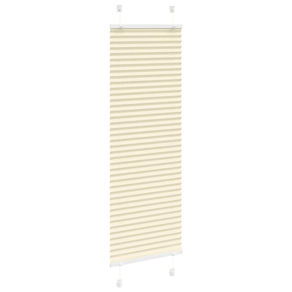 vidaXL Πλισέ περσίδα Κρέμα 45x100 cm Πλάτος υφάσματος 44,4 cm