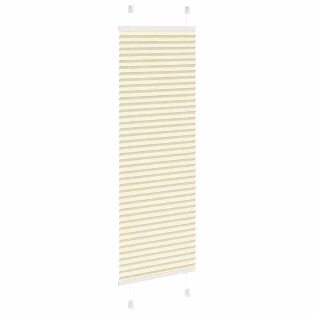 vidaXL Πλισέ περσίδα Κρέμα 45x100 cm Πλάτος υφάσματος 44,4 cm
