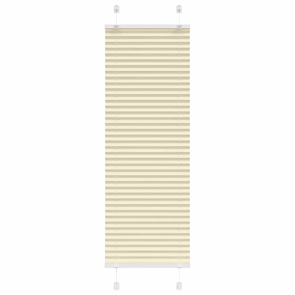 vidaXL Πλισέ περσίδα Κρέμα 50x100 cm Πλάτος υφάσματος 49,4 cm