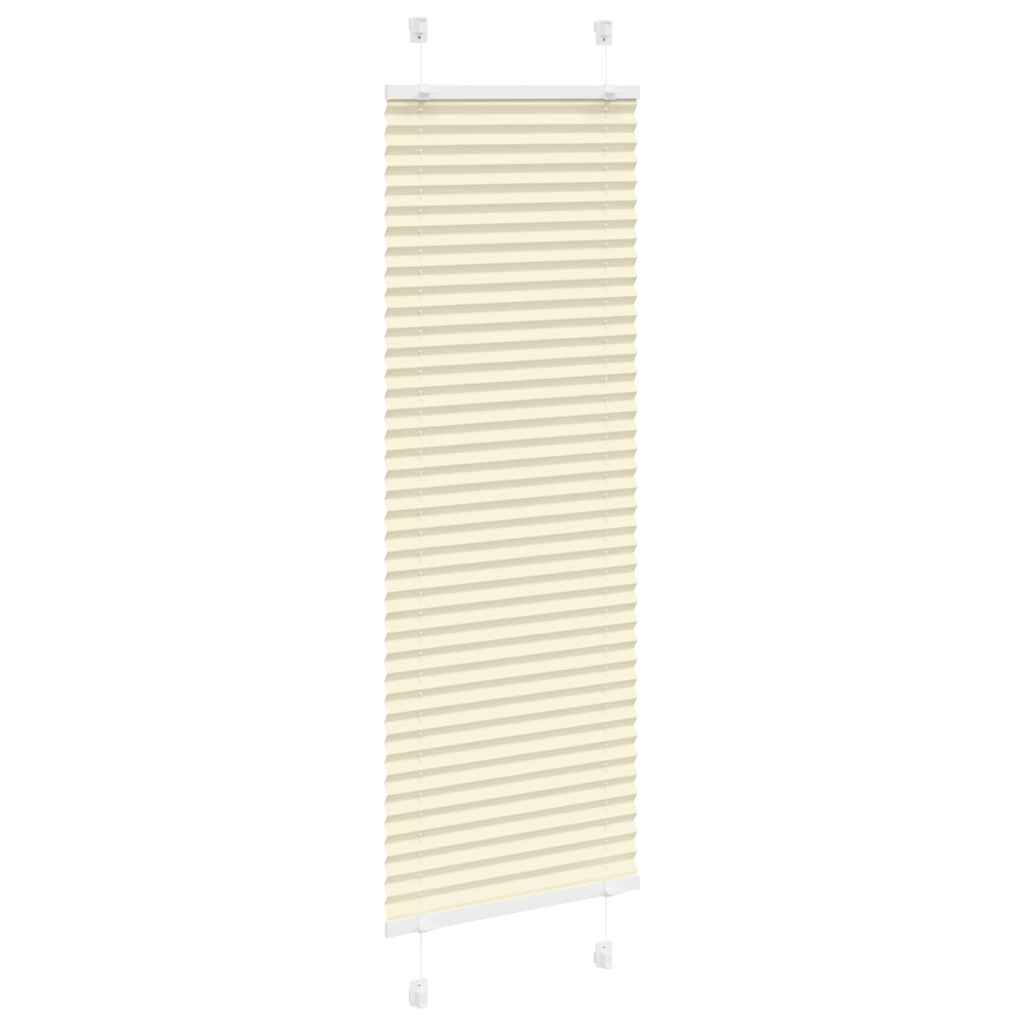 vidaXL Πλισέ περσίδα Κρέμα 50x100 cm Πλάτος υφάσματος 49,4 cm