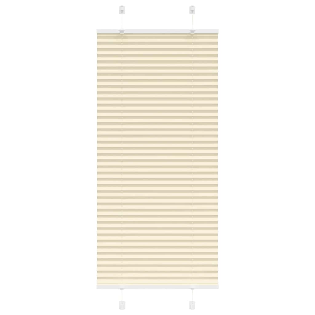 vidaXL Πλισέ περσίδα Κρέμα 55x100 cm Πλάτος υφάσματος 54,4 cm