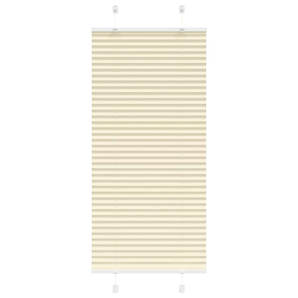 vidaXL Πλισέ περσίδα Κρέμα 60x100 cm Πλάτος υφάσματος 59,4 cm