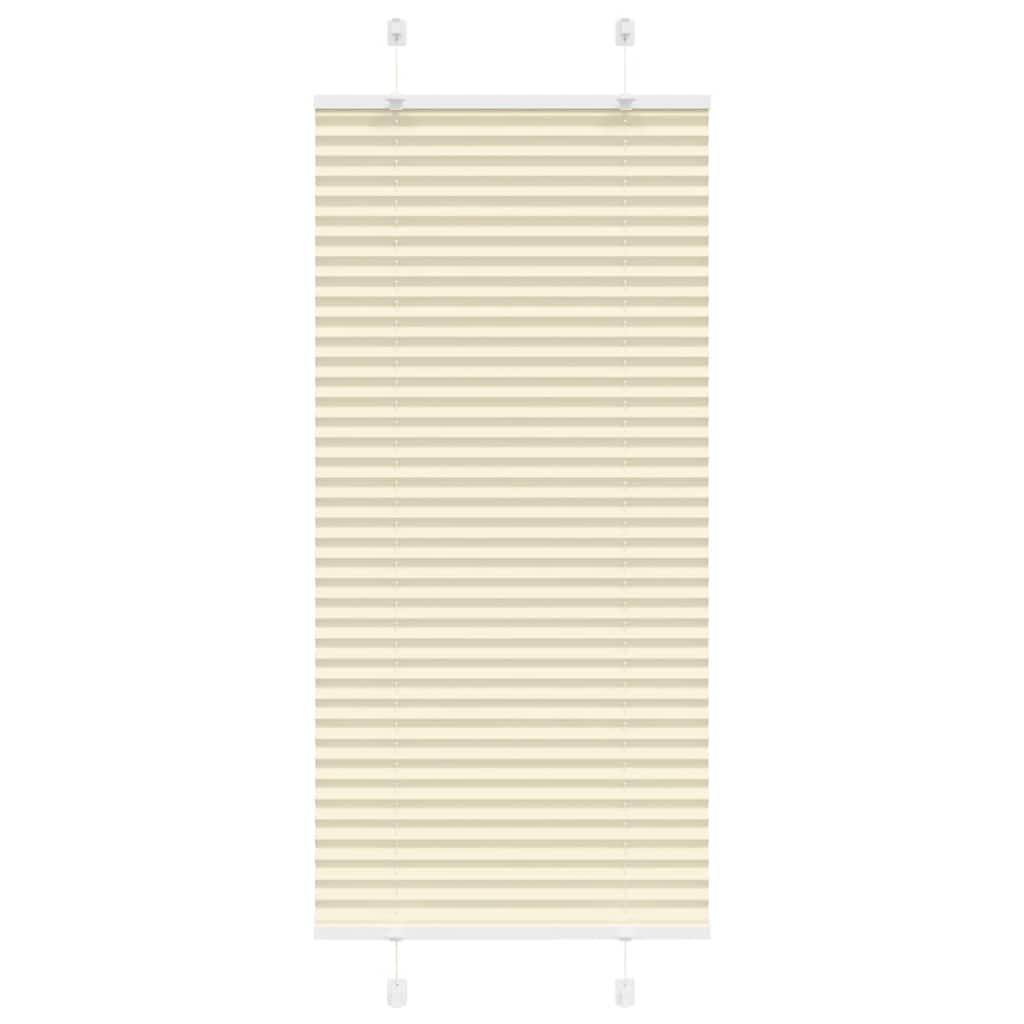 vidaXL Πλισέ περσίδα Κρέμα 65x100 cm Πλάτος υφάσματος 64,4 cm