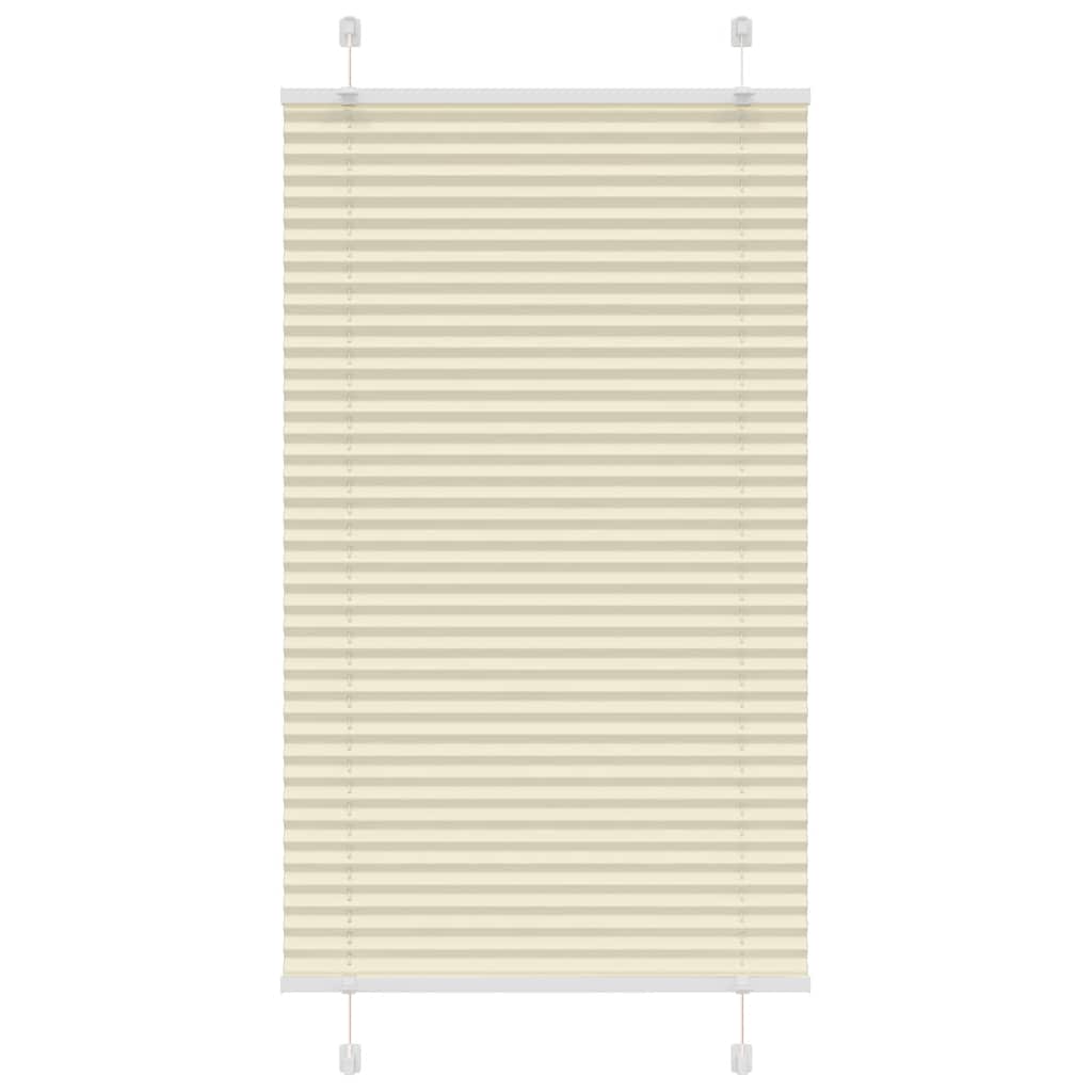 vidaXL Πλισέ περσίδα Κρέμα 80x100 cm Πλάτος υφάσματος 79,4 cm