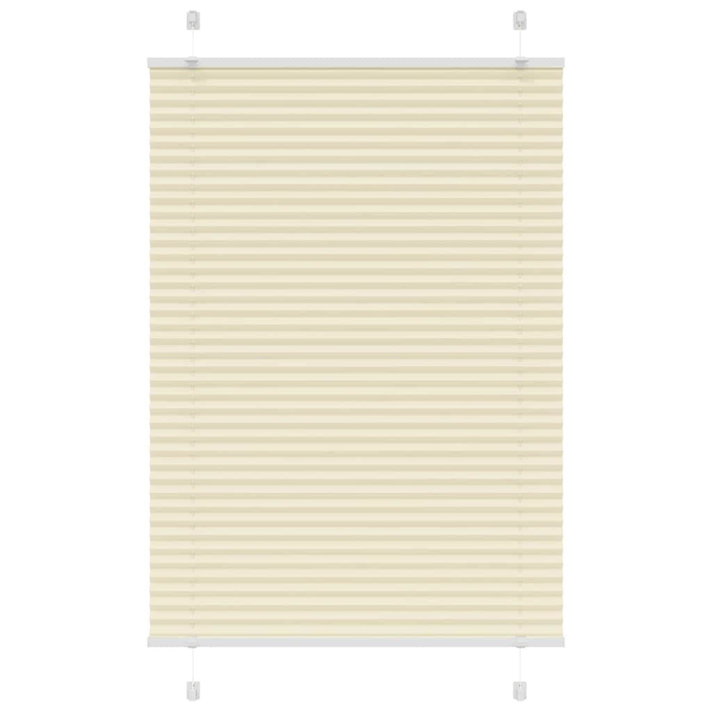 vidaXL Πλισέ περσίδα Κρέμα 85x100 cm Πλάτος υφάσματος 84,4 cm