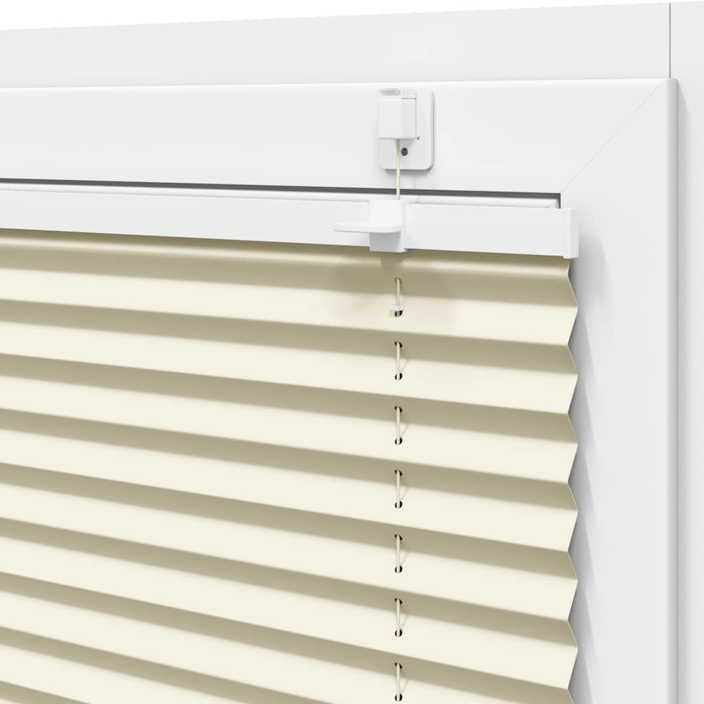 vidaXL Πλισέ περσίδα Κρέμα 95x100 cm Πλάτος υφάσματος 94,4 cm