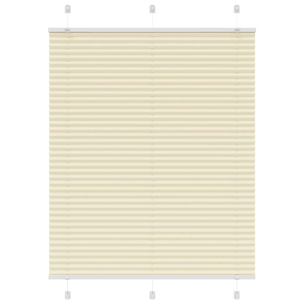 vidaXL Πλισέ περσίδα Κρέμα 110x100 cm Πλάτος υφάσματος 109,4 cm