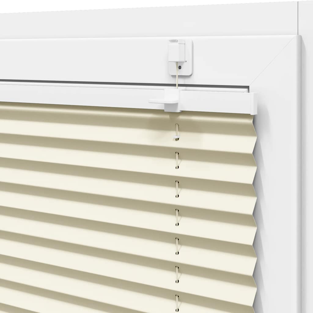 vidaXL Πλισέ περσίδα Κρέμα 65x150 cm Πλάτος υφάσματος 64,4 cm