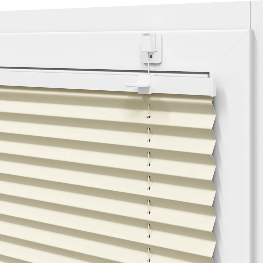 vidaXL Πλισέ περσίδα Κρέμα 80x150 cm Πλάτος υφάσματος 79,4 cm