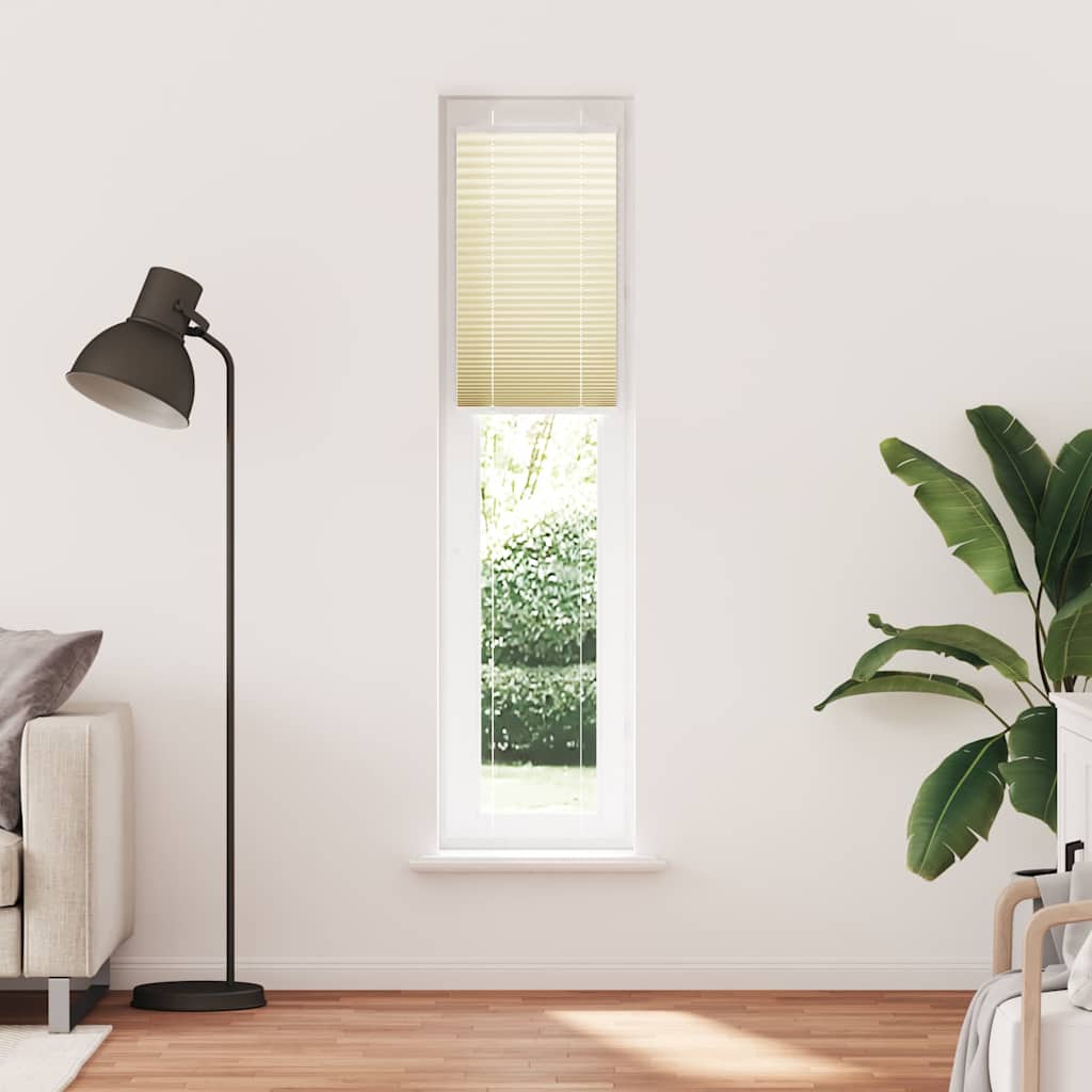 vidaXL Πλισέ Στόρι Κρεμ 45x200 εκ. Πλάτος Υφάσματος 44,4 εκ. Πολυεστέρας