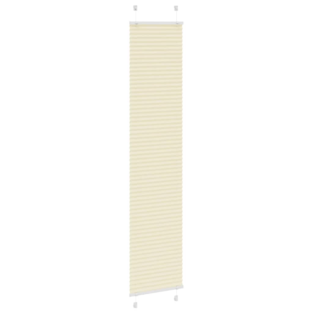 vidaXL Πλισέ Στόρι Κρεμ 50x200 εκ. Πλάτος Υφάσματος 49,4 εκ. Πολυεστέρας