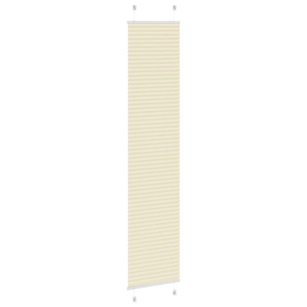 vidaXL Πλισέ Στόρι Κρεμ 50x200 εκ. Πλάτος Υφάσματος 49,4 εκ. Πολυεστέρας