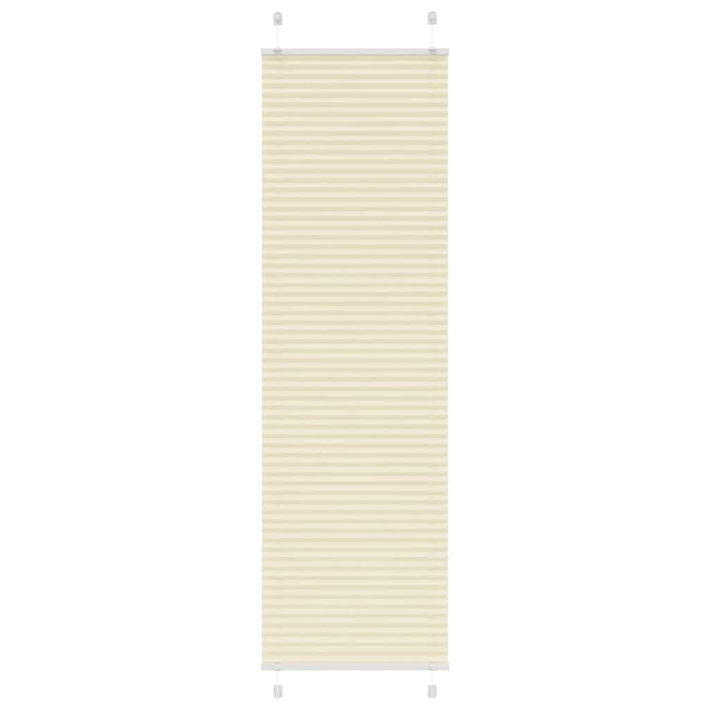 vidaXL Πλισέ Στόρι Κρεμ 55x200 εκ. Πλάτος Υφάσματος 54,4 εκ. Πολυεστέρας