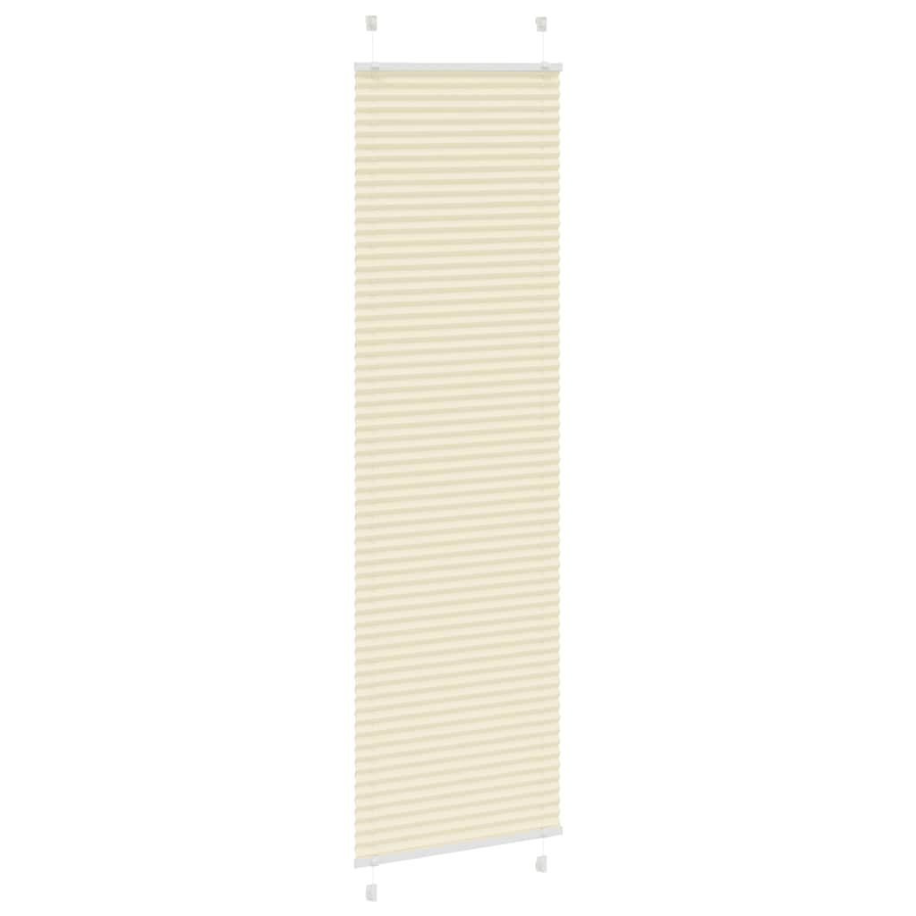 vidaXL Πλισέ Στόρι Κρεμ 55x200 εκ. Πλάτος Υφάσματος 54,4 εκ. Πολυεστέρας