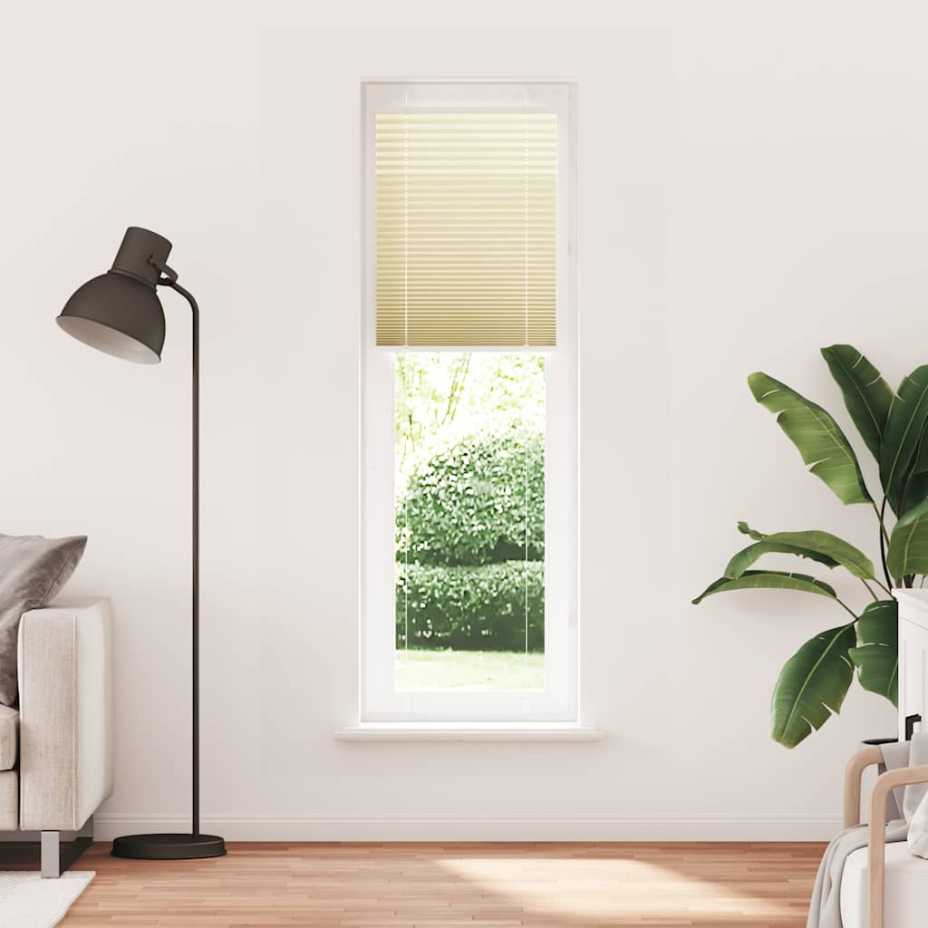 vidaXL Πλισέ Στόρι Κρεμ 60x200 εκ. Πλάτος Υφάσματος 59,4 εκ. Πολυεστέρας