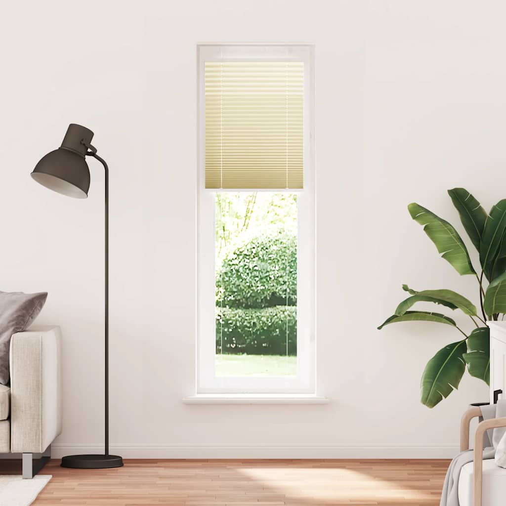 vidaXL Πλισέ Στόρι Κρεμ 65x200 εκ. Πλάτος Υφάσματος 64,4 εκ. Πολυεστέρας