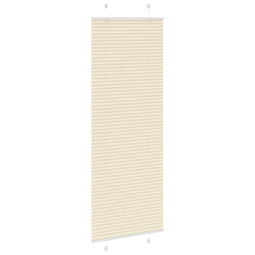 vidaXL Πλισέ Στόρι Κρεμ 70x200 εκ. Πλάτος Υφάσματος 69,4 εκ. Πολυεστέρας