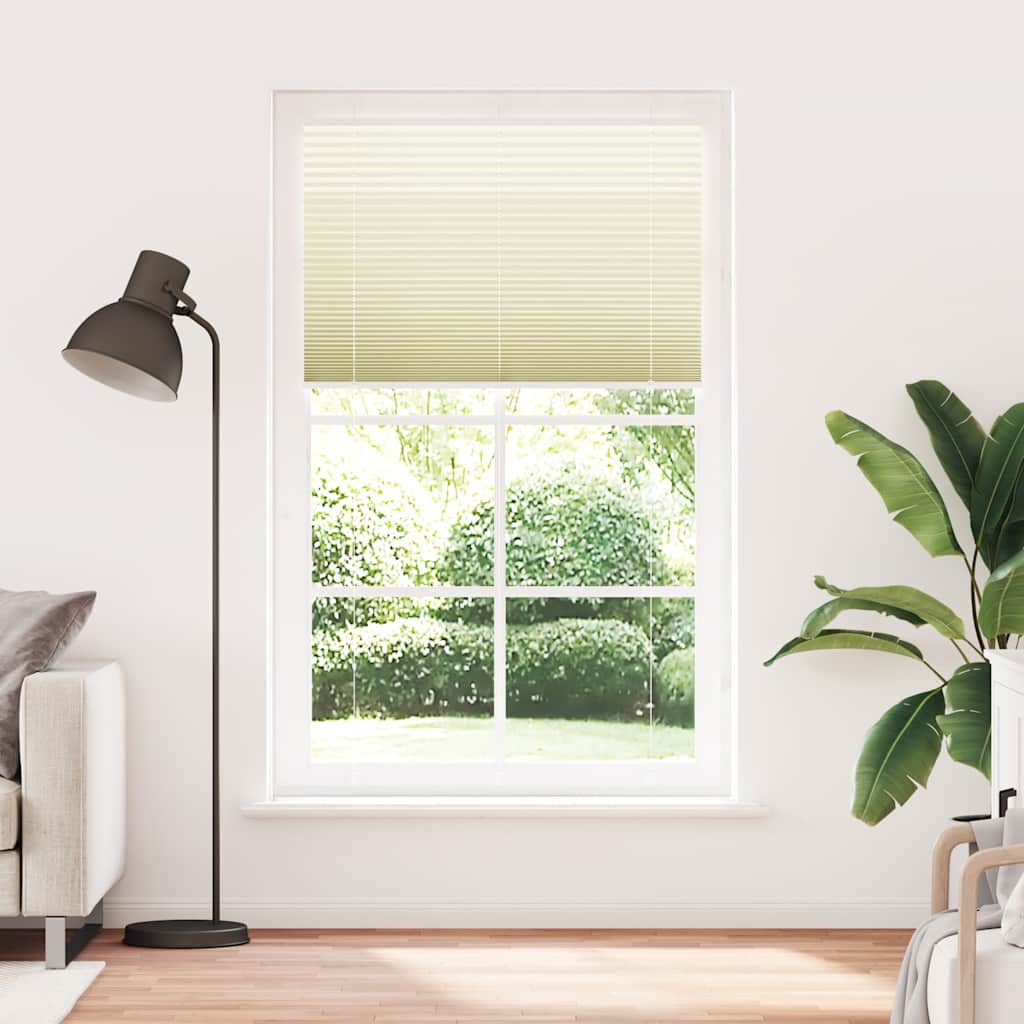 vidaXL Πλισέ Στόρι Κρεμ 120x200 εκ. Πλάτος Υφάσματος 119,4 εκ. Πολυεστέρας