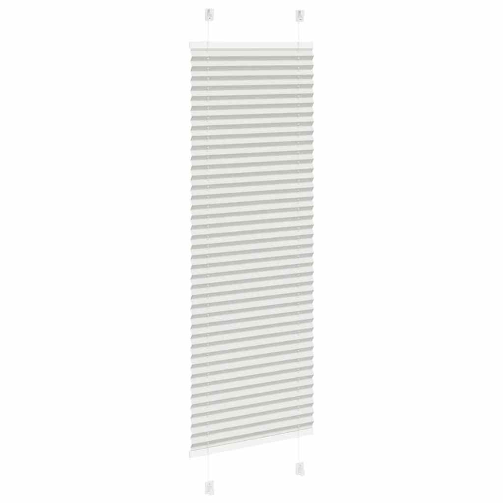 vidaXL Πλισέ περσίδα ανοιχτό γκρι 50x100 cm Πλάτος υφάσματος 49,4 cm