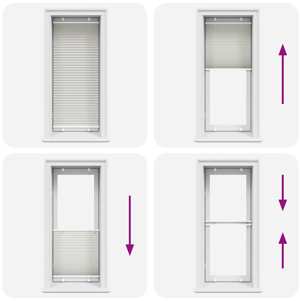 vidaXL Πλισέ περσίδα ανοιχτό γκρι 60x100 cm Πλάτος υφάσματος 59,4 cm