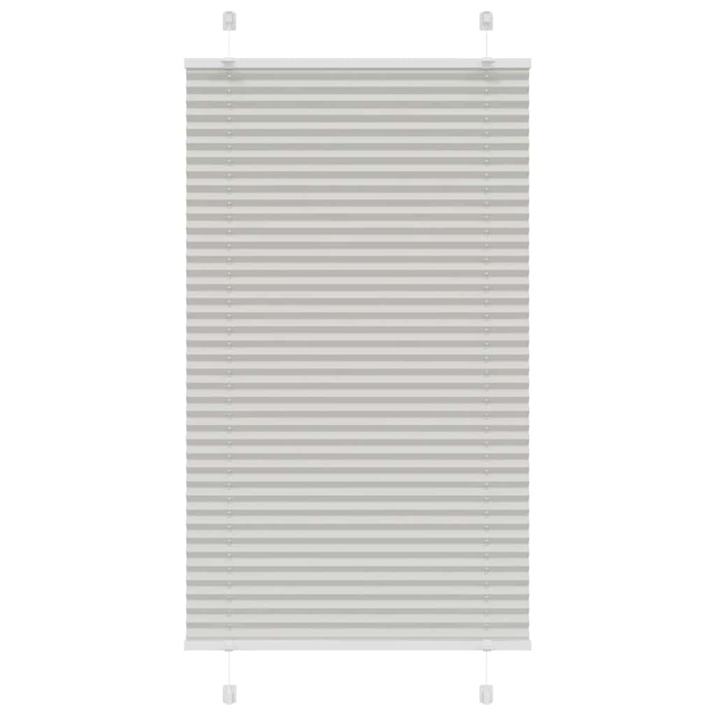 vidaXL Πλισέ περσίδα ανοιχτό γκρι 80x100 cm Πλάτος υφάσματος 79,4 cm
