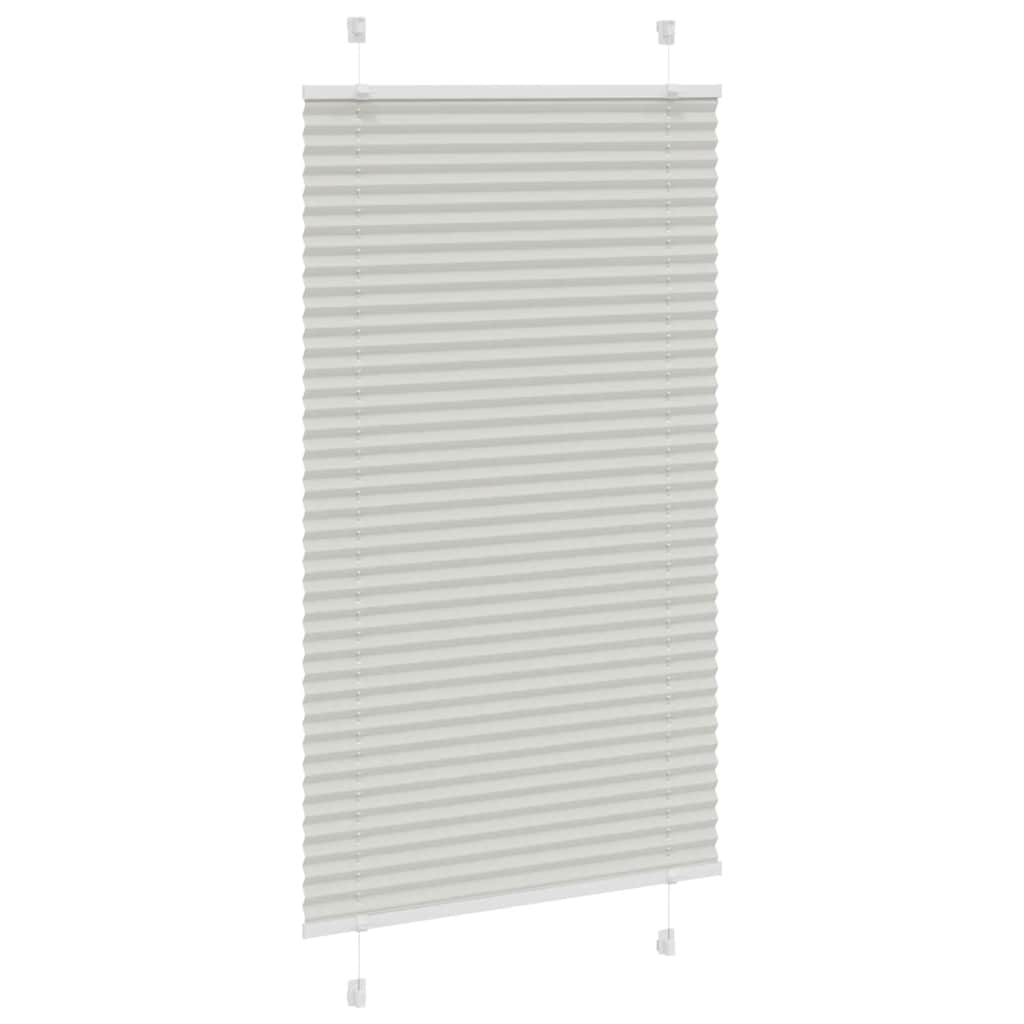 vidaXL Πλισέ περσίδα ανοιχτό γκρι 80x100 cm Πλάτος υφάσματος 79,4 cm