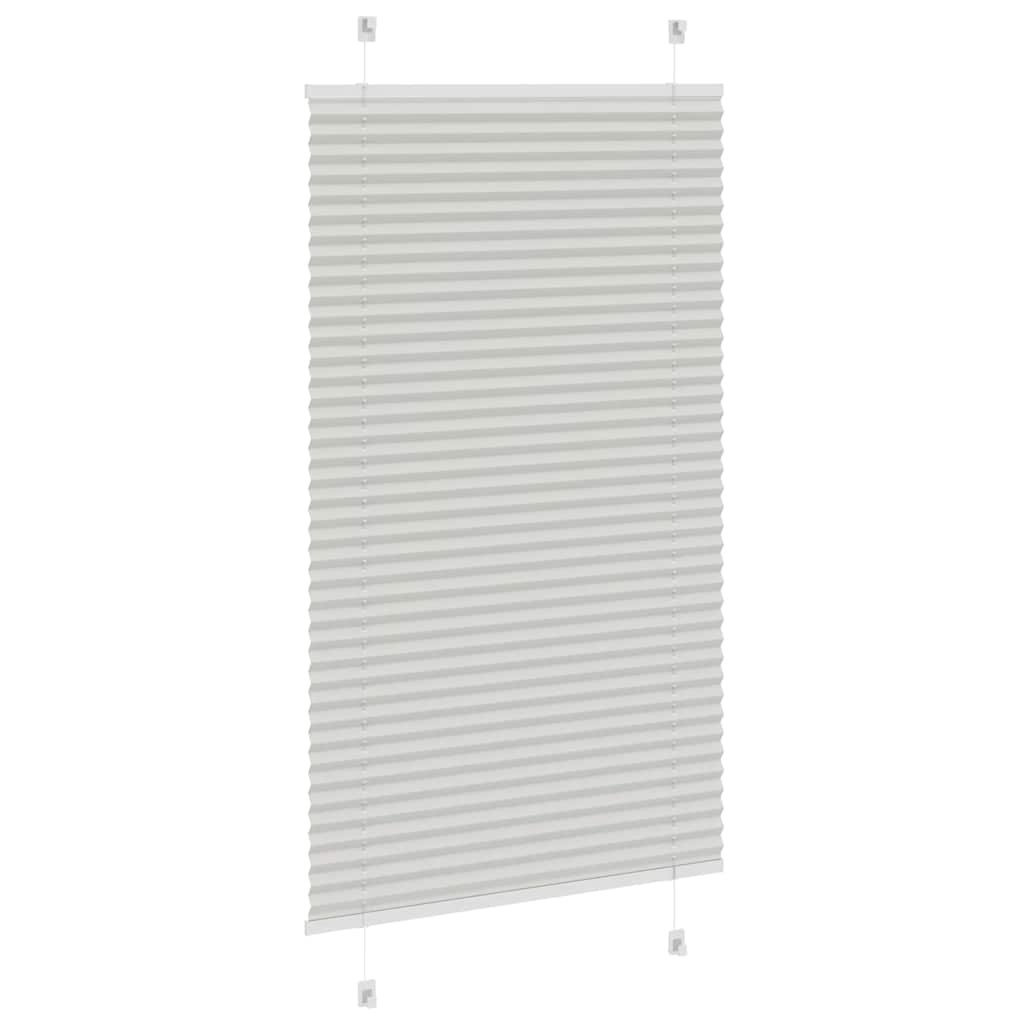 vidaXL Πλισέ περσίδα ανοιχτό γκρι 80x100 cm Πλάτος υφάσματος 79,4 cm