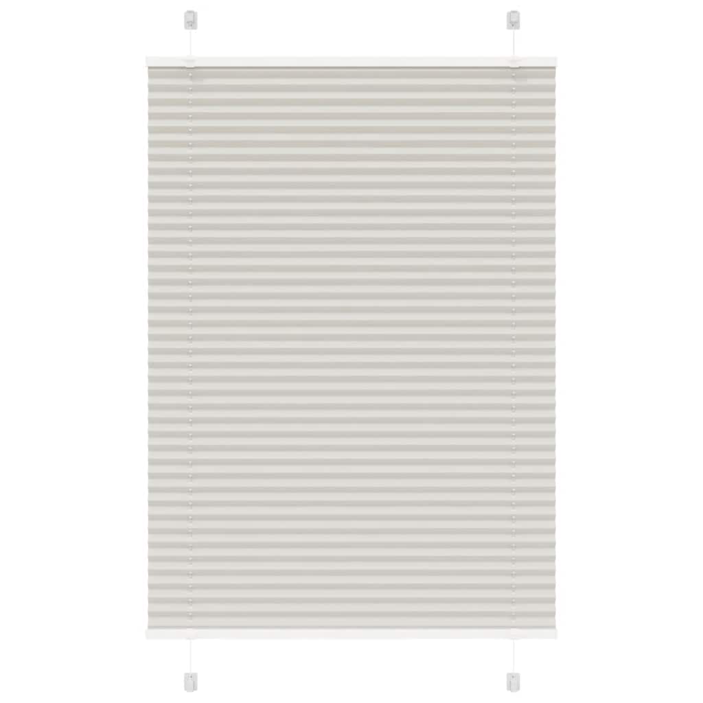 vidaXL Πλισέ περσίδα ανοιχτό γκρι 85x100 cm Πλάτος υφάσματος 84,4 cm