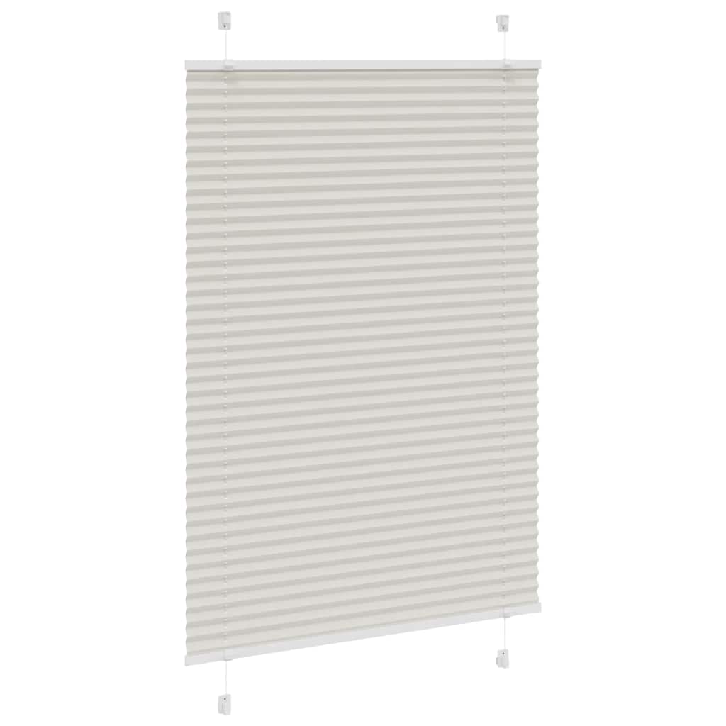 vidaXL Πλισέ περσίδα ανοιχτό γκρι 85x100 cm Πλάτος υφάσματος 84,4 cm
