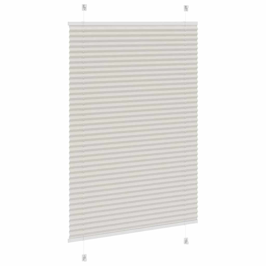 vidaXL Πλισέ περσίδα ανοιχτό γκρι 85x100 cm Πλάτος υφάσματος 84,4 cm