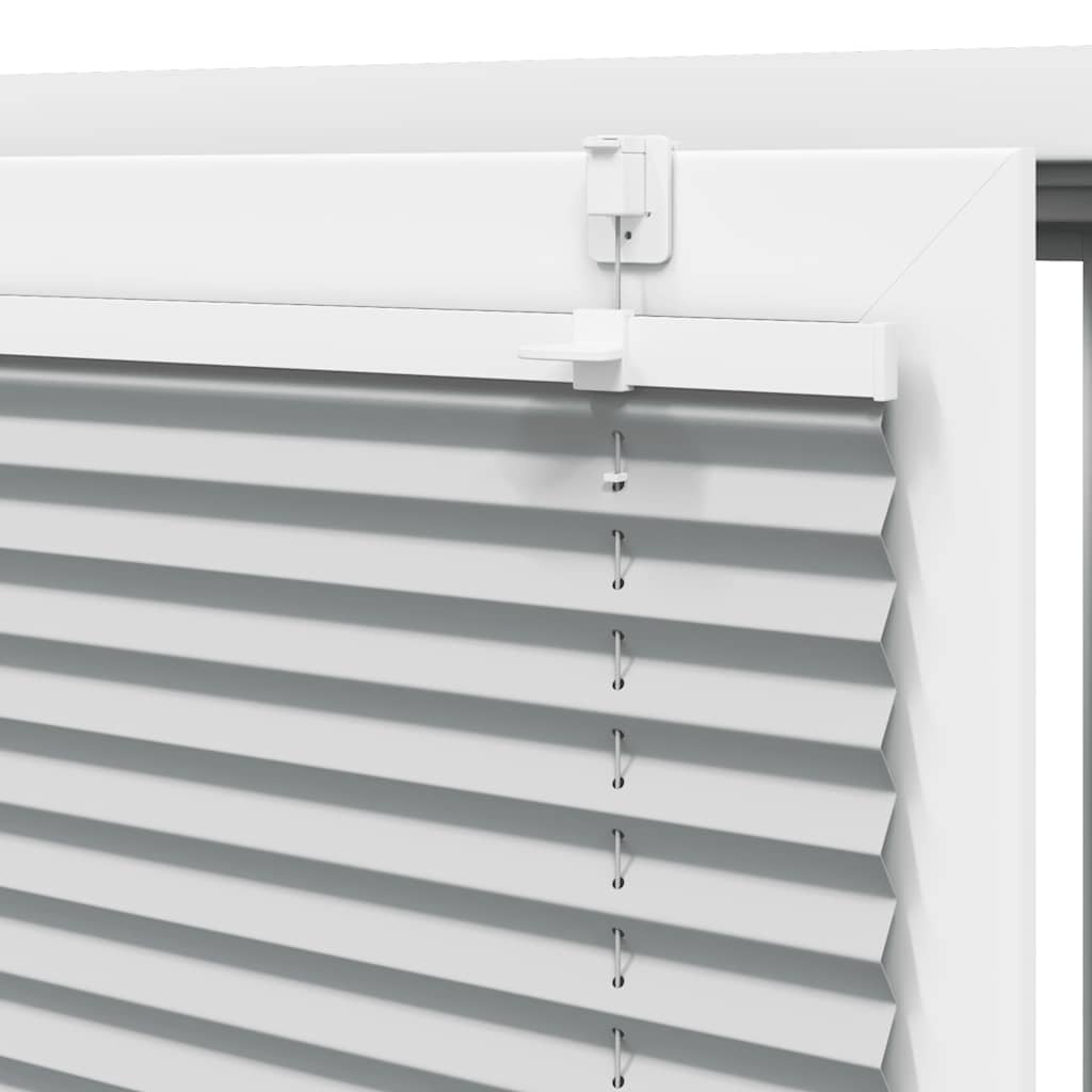 vidaXL Πλισέ περσίδα ανοιχτό γκρι 90x100 cm Πλάτος υφάσματος 89,4 cm