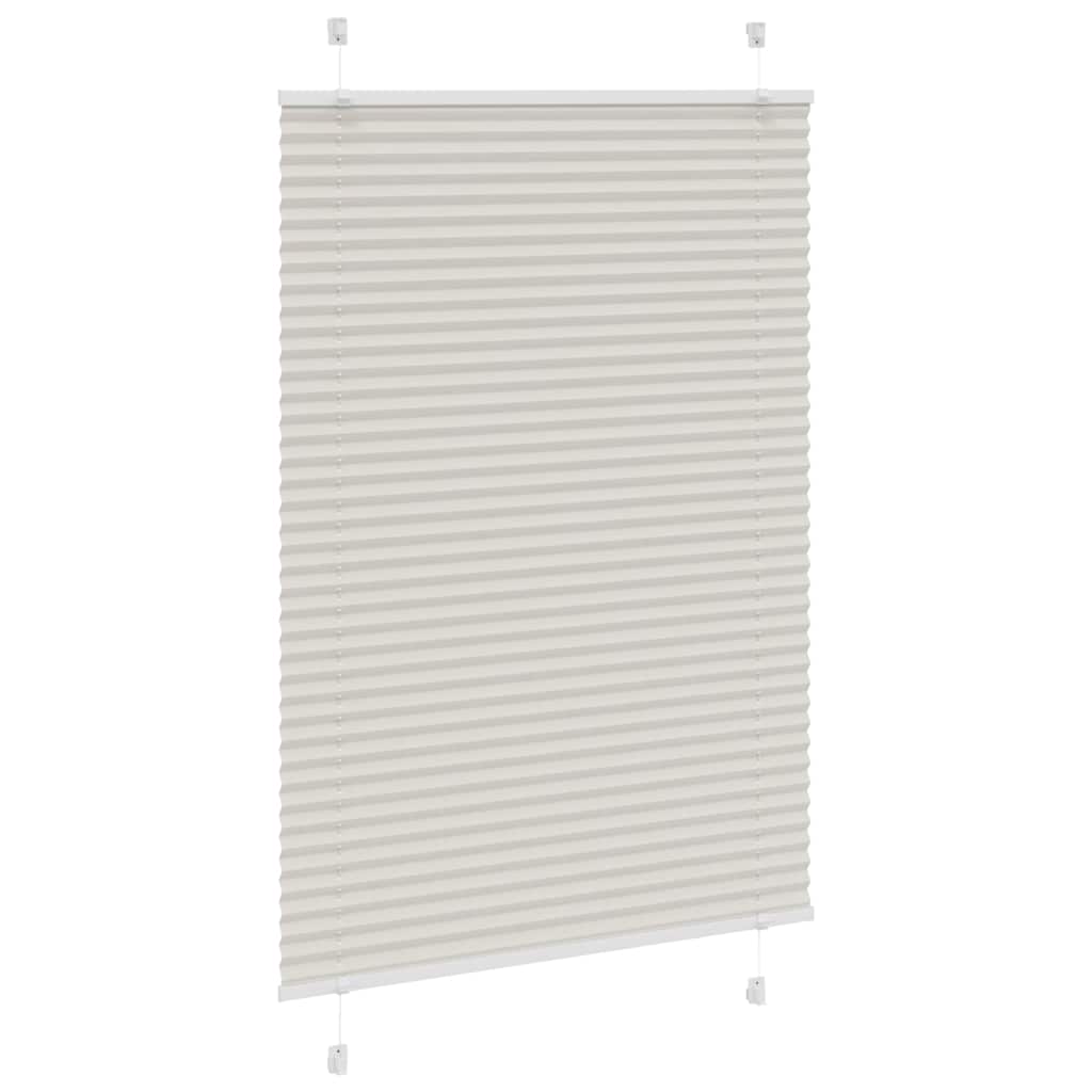 vidaXL Πλισέ περσίδα ανοιχτό γκρι 95x100 cm Πλάτος υφάσματος 94,4 cm