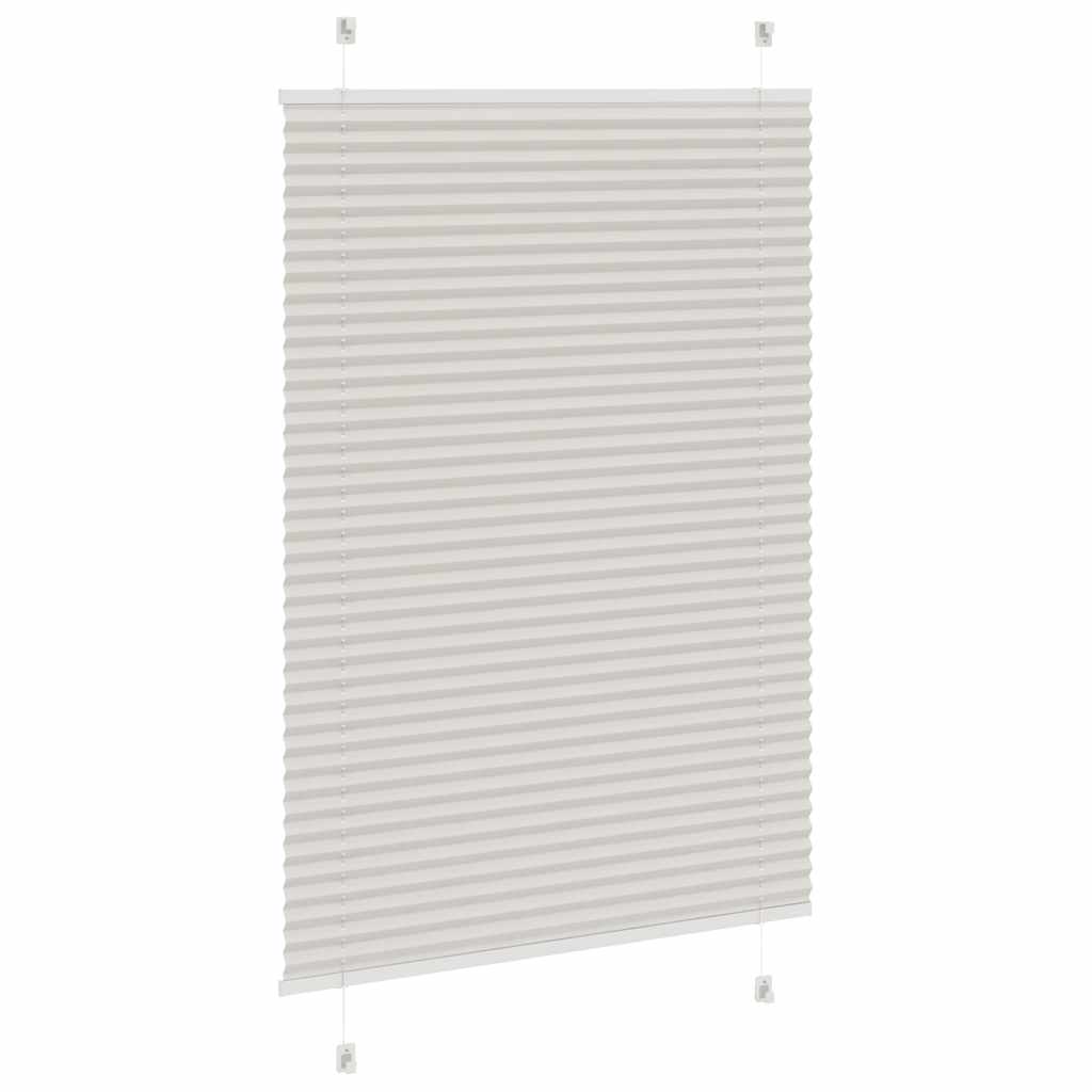 vidaXL Πλισέ περσίδα ανοιχτό γκρι 100x100 cm Πλάτος υφάσματος 99,4 cm