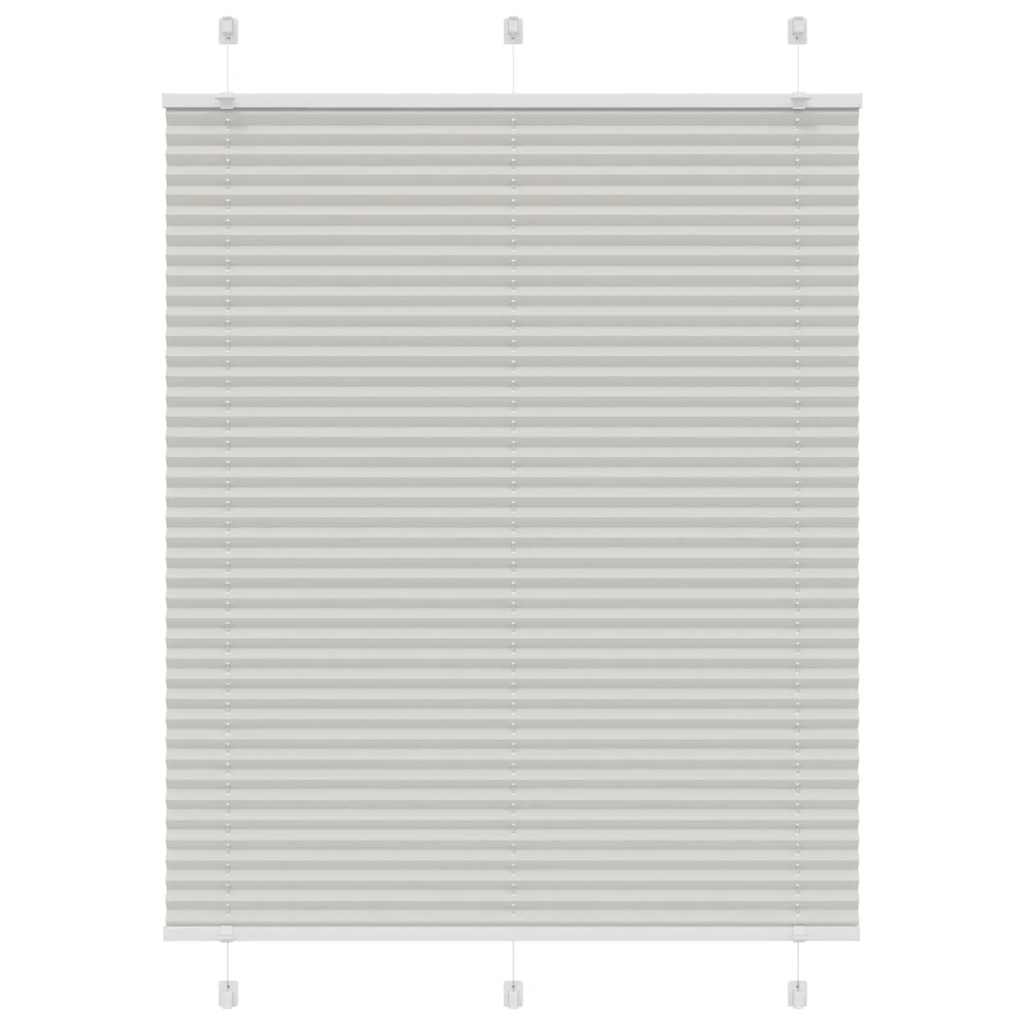 vidaXL Πλισέ περσίδα ανοιχτό γκρι 110x100 cm Πλάτος υφάσματος 109,4 cm