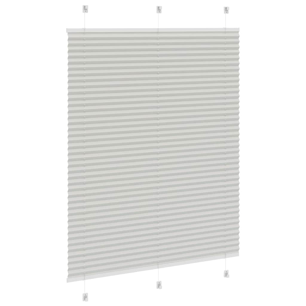 vidaXL Πλισέ περσίδα ανοιχτό γκρι 110x100 cm Πλάτος υφάσματος 109,4 cm