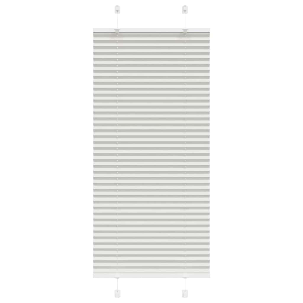 vidaXL Πλισέ περσίδα ανοιχτό γκρι 55x150 cm Πλάτος υφάσματος 54,4 cm