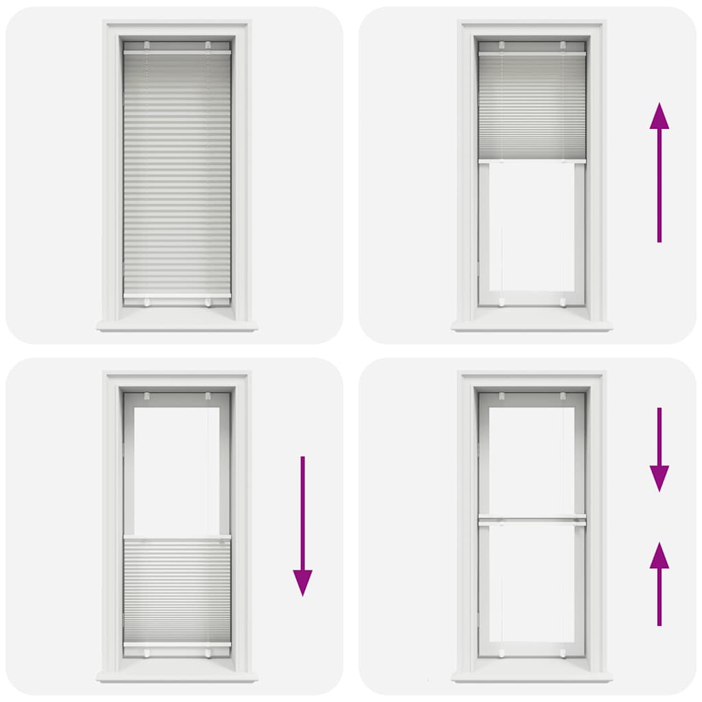 vidaXL Πλισέ περσίδα ανοιχτό γκρι 55x150 cm Πλάτος υφάσματος 54,4 cm