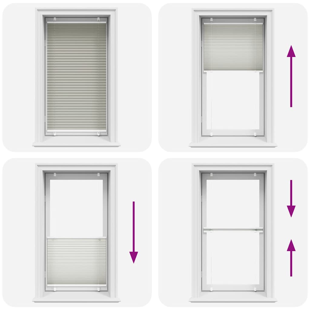 vidaXL Πλισέ περσίδα ανοιχτό γκρι 75x150 cm Πλάτος υφάσματος 74,4 cm