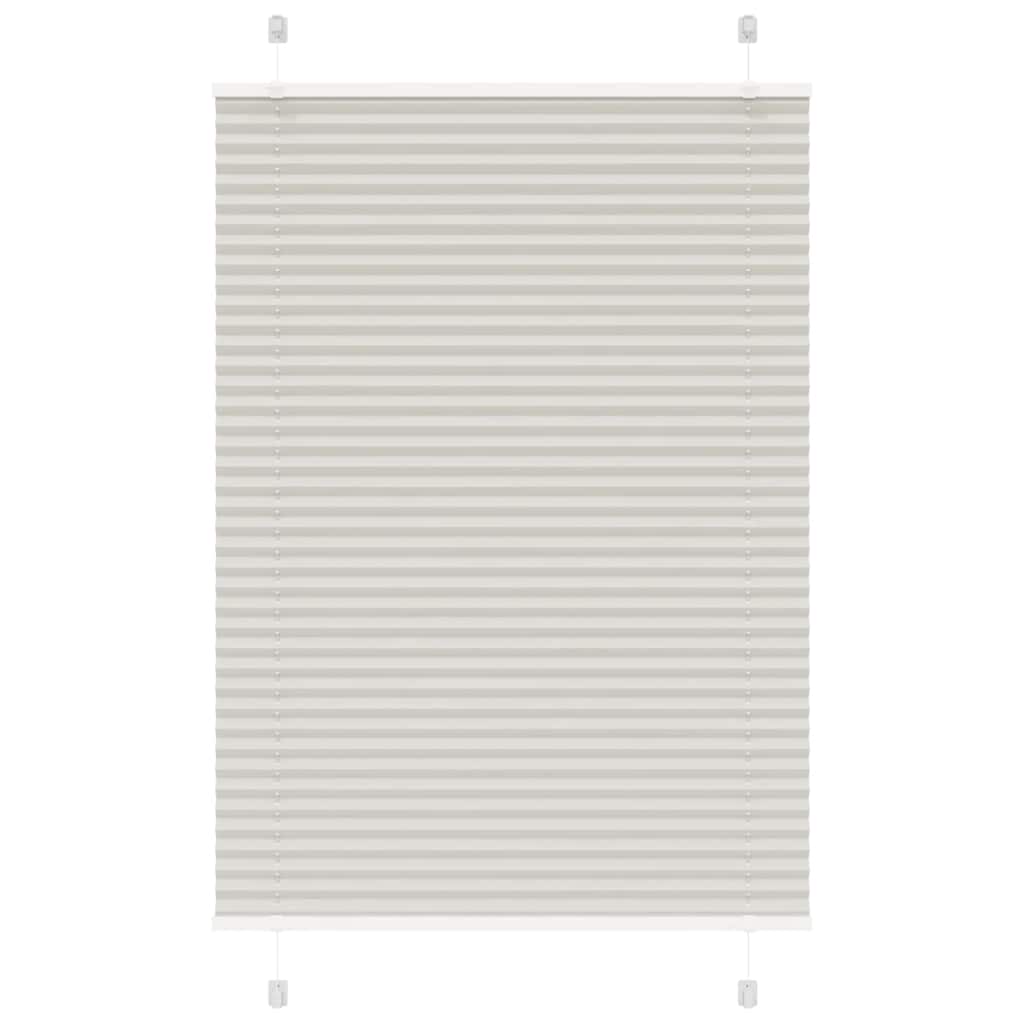 vidaXL Πλισέ περσίδα ανοιχτό γκρι 85x150 cm Πλάτος υφάσματος 84,4 cm