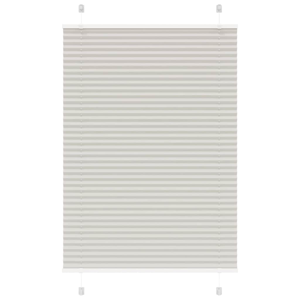vidaXL Πλισέ περσίδα ανοιχτό γκρι 90x150 cm Πλάτος υφάσματος 89,4 cm