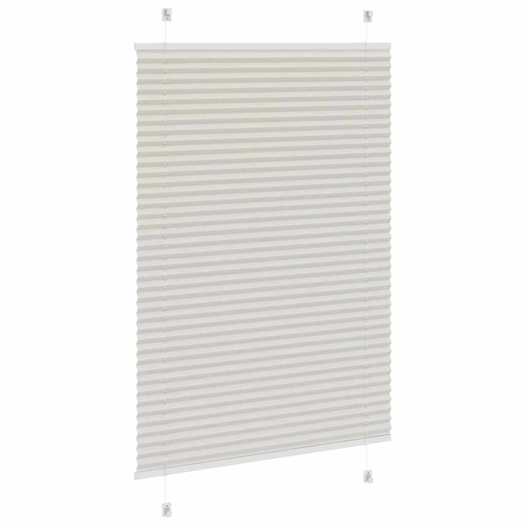 vidaXL Πλισέ περσίδα ανοιχτό γκρι 90x150 cm Πλάτος υφάσματος 89,4 cm
