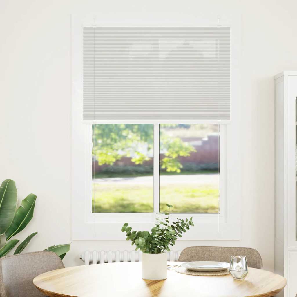vidaXL Πλισέ περσίδα ανοιχτό γκρι 100x150 cm Πλάτος υφάσματος 99,4 cm